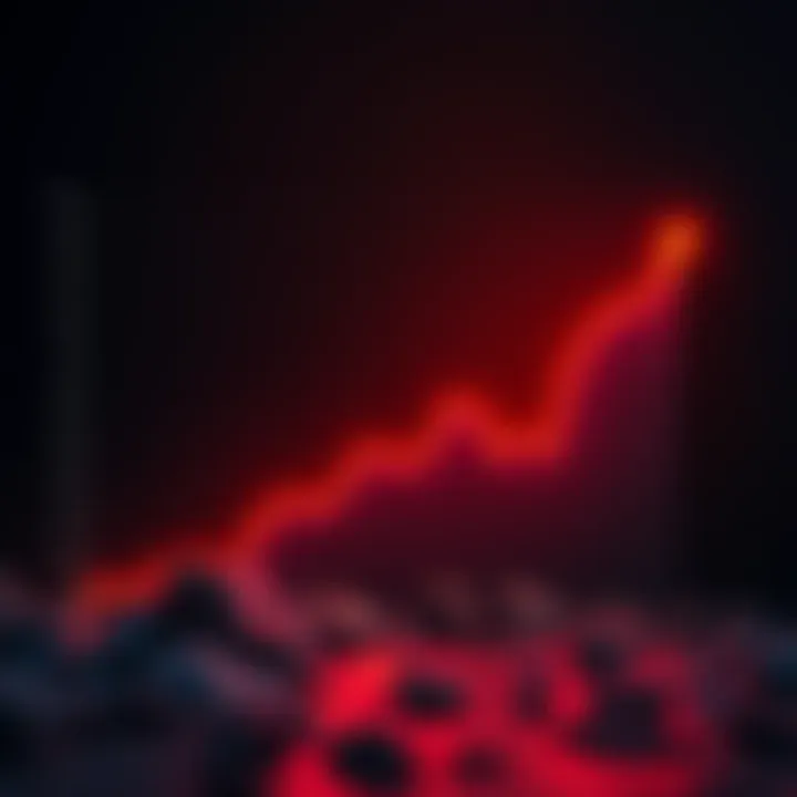 Graph showing increasing excess death rates since 2021 with a dark background