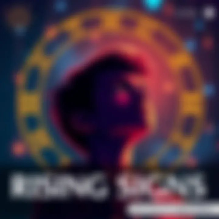 A person gazing at the stars with zodiac symbols around them, representing rising signs and astrology traits.