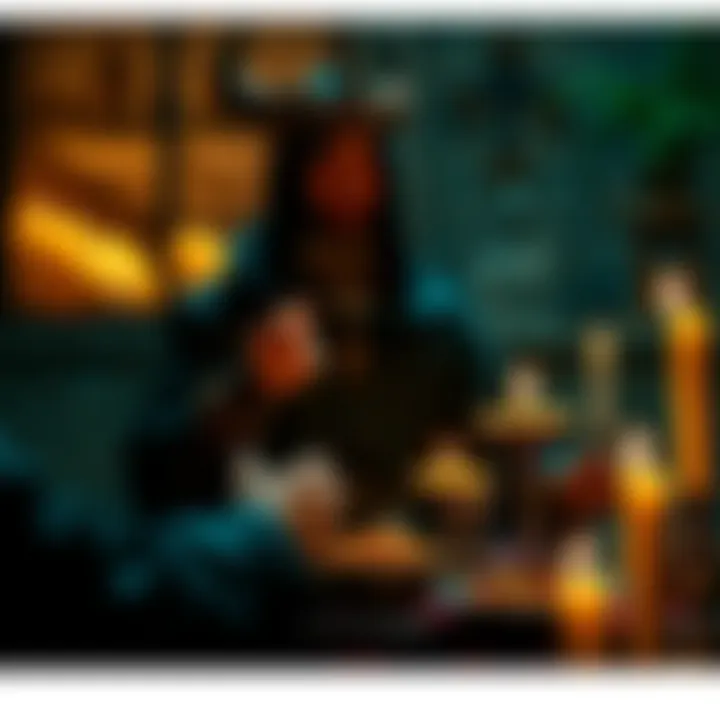 A person performing a ritual with candles and offerings to Valac, symbolizing gratitude and financial gains.