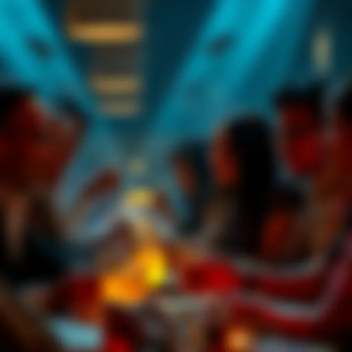 Ritual with Alcohol A group of people participating in a ritual ceremony with drinks, some appear focused while others seem distracted, showcasing the debate on alcohol's impact on spiritual connection.