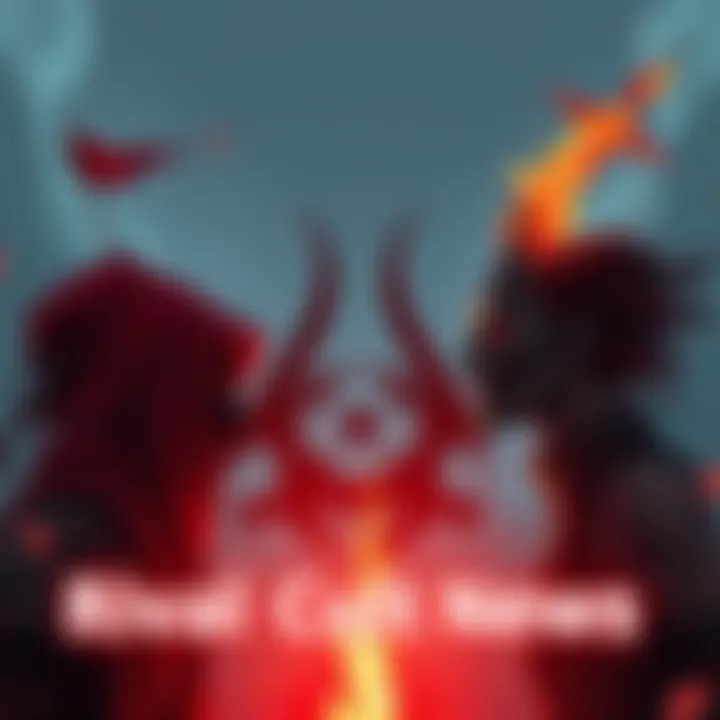 Rival Cults in Conflict An illustration showing two rival cult groups facing off with distinct symbols, highlighting tension and power struggles between them.