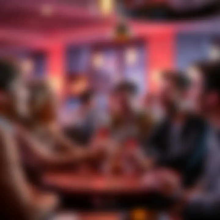 People sharing laughs during a roast session A group of people exchanging humorous roasts and comebacks, enjoying lighthearted banter at a gathering