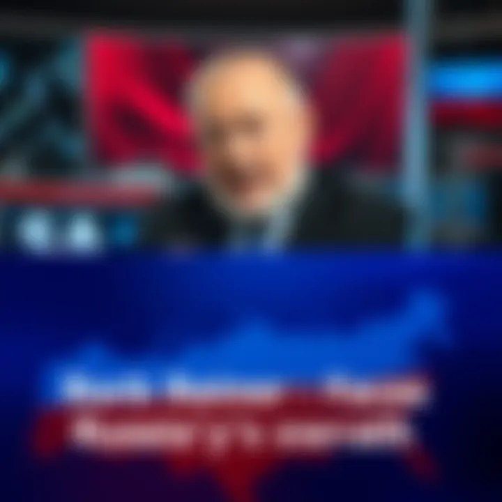 Rob Reiner speaking on camera with a concerned expression over a visual of a map showing the U.S. and Russia