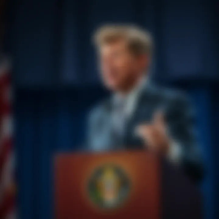 Robert F. Kennedy speaking at a podium Robert F. Kennedy addressing global health leaders about removing mercury from vaccines to protect children