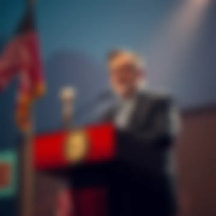 Roberto Grijalva standing at a podium, speaking about his claims regarding Jeffrey Epstein's swap.