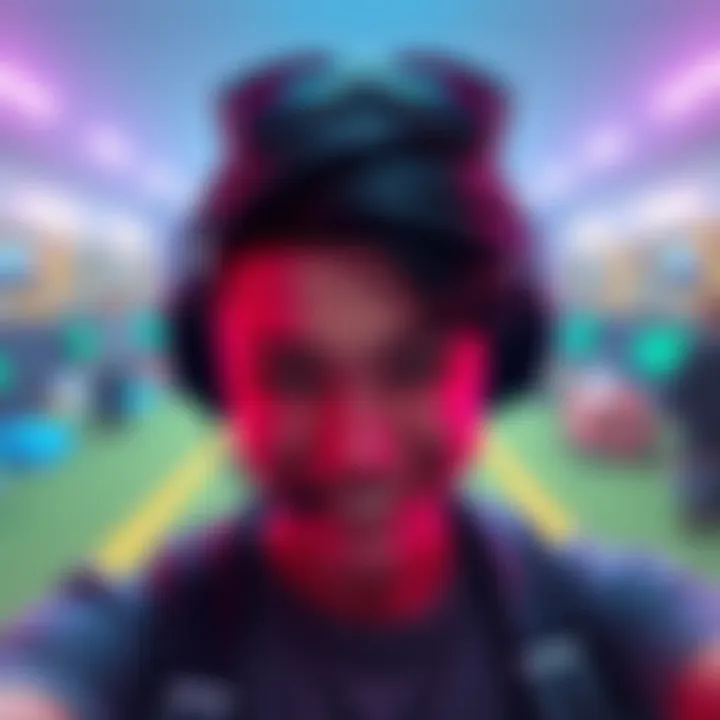 Selfies in Roblox A player in Roblox taking a selfie with a virtual background representing escape scenarios