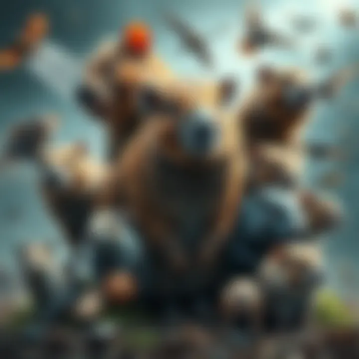 A collage of various rodent-like creatures from folklore, including capybara and other elusive species in a natural setting.