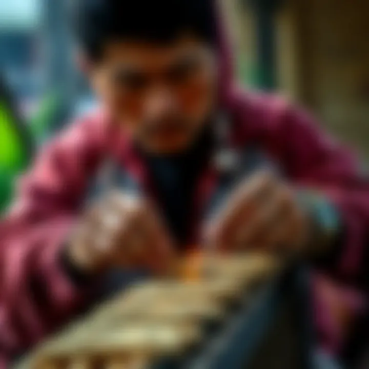 A person hand-rolling coreless Agarwood sticks using Sandalwood and Phoebe zhennan, focusing on burn consistency