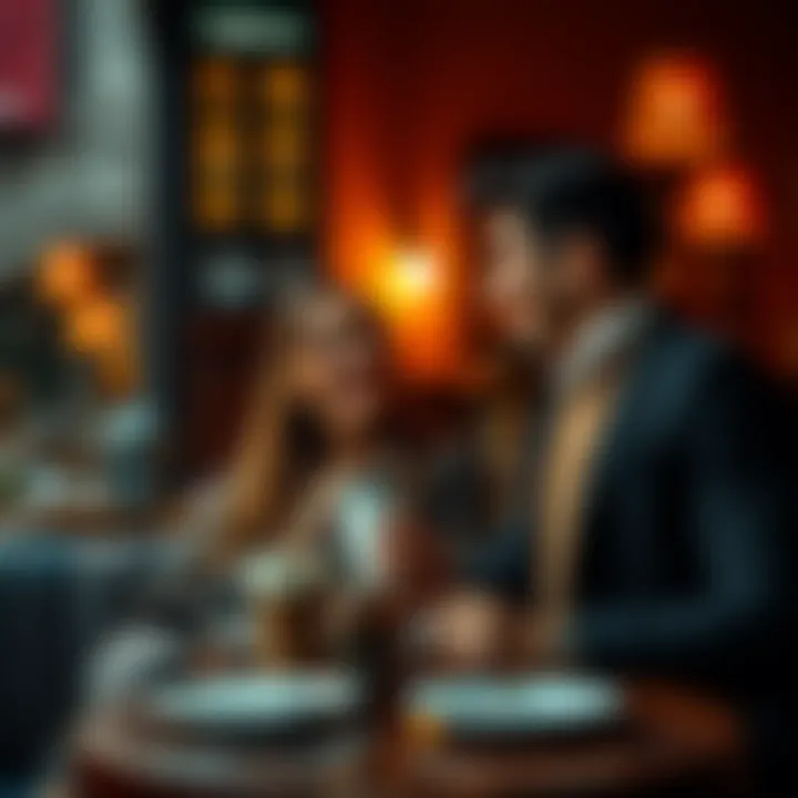 A Capricorn woman and a Gemini man enjoying coffee together at a cozy café, smiling and sharing ideas for their next date.