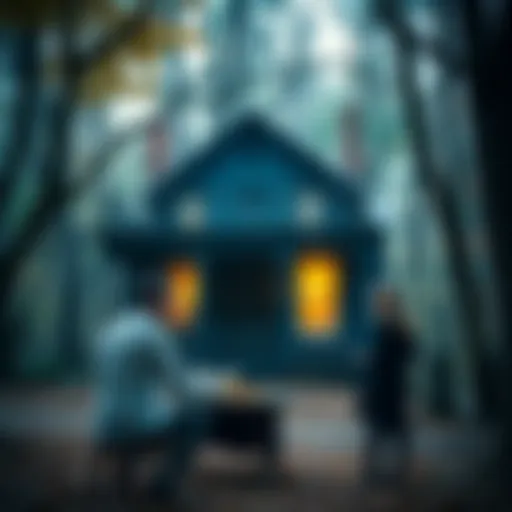 Two roommates discussing witchcraft protection methods in a historic Virginia house surrounded by woods