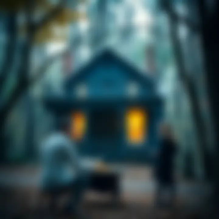 Two roommates discussing witchcraft protection methods in a historic Virginia house surrounded by woods