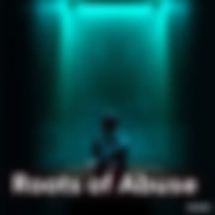 A person sitting alone in a dimly lit room, looking distressed and lost in thought, symbolizing internal pain and struggles behind abusive behavior.