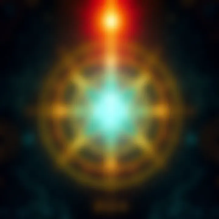 A glowing Rosicrucian symbol surrounded by astrological signs and alchemical symbols, representing spiritual growth and enlightenment.