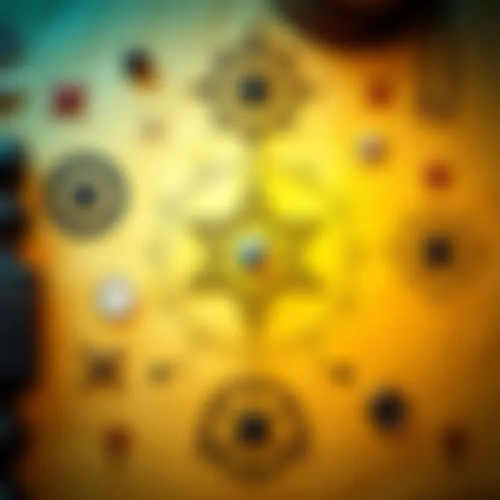 A collection of Rosicrucian symbols arranged on an old parchment background, highlighting their historical significance.