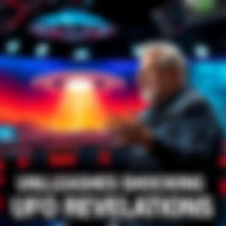 Ross Coulthart speaking about new UFO information in a studio setting