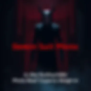 A mysterious figure in a dark suit with demonic features stands in a shadowy setting, raising questions about the authenticity of the photo.