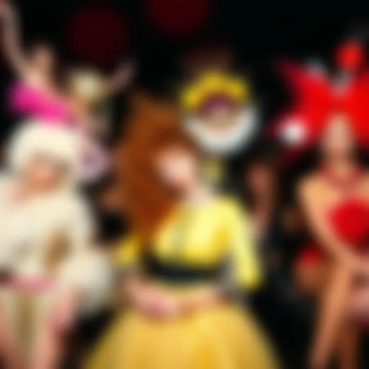 Attendees dressed in extravagant costumes and surreal outfits at the Rothschild Surrealist Ball, showcasing unique fashion and creative expressions