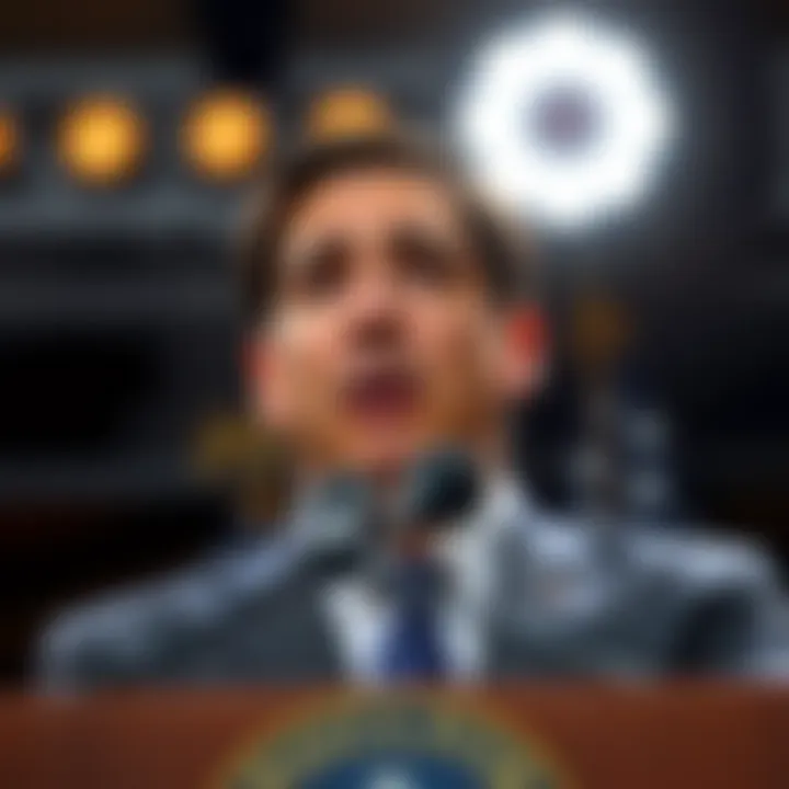 Senator Rubio addressing the media with a serious expression after making controversial statements about Israel and the U.S. involvement in war