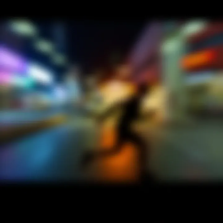 A blurry, shadowy figure appears to be running across a video frame, creating an illusion of unusual movement.