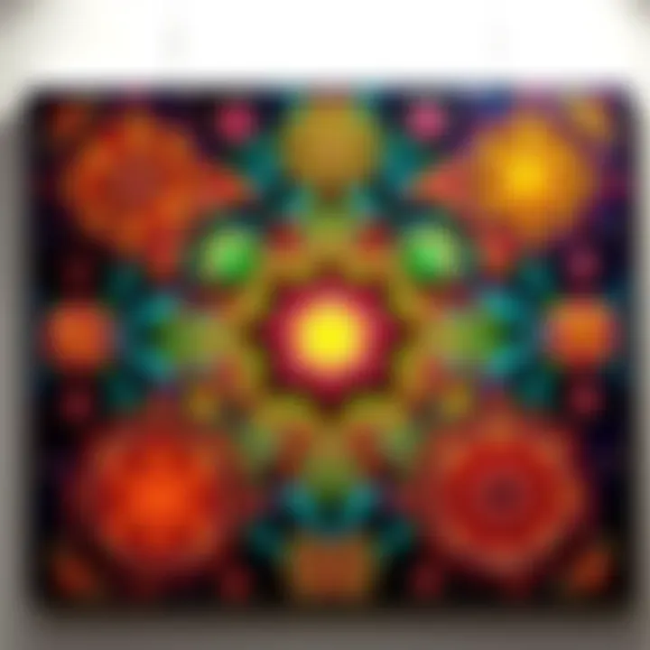 Sacred Geometry Patterns Colorful sacred geometry patterns displayed on canvas illustrating historical and cultural significance