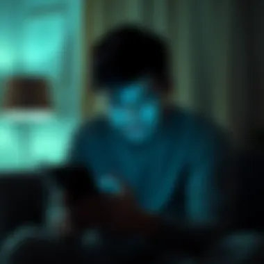 A person sitting on a couch, staring at their phone with a disappointed look, symbolizing feelings after a breakup and no contact