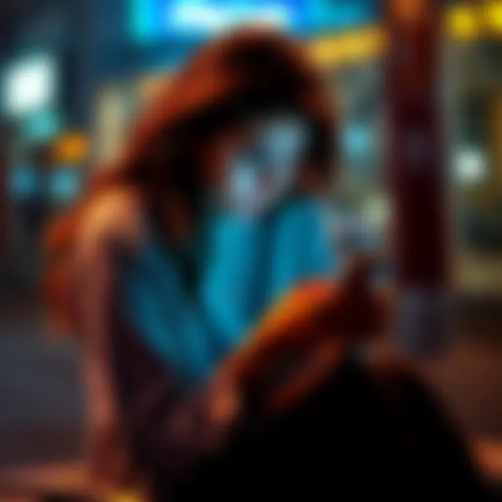 A sad woman sitting alone, staring at her phone in disappointment, reflecting on unreciprocated feelings for men.