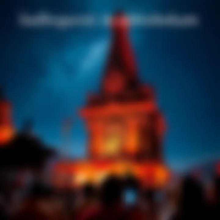 Sadhguru performing the Yogeshwara Linga Maha Abhishekam ceremony under a night sky with devotees watching