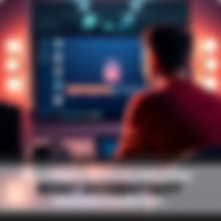 A person sitting at a computer screen looking at a download progress bar with a padlock symbol, indicating secure file downloading