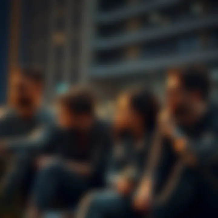 Sagittarians Reflecting on Emotions A group of Sagittarians sitting together, looking thoughtful and discussing their feelings about sadness.