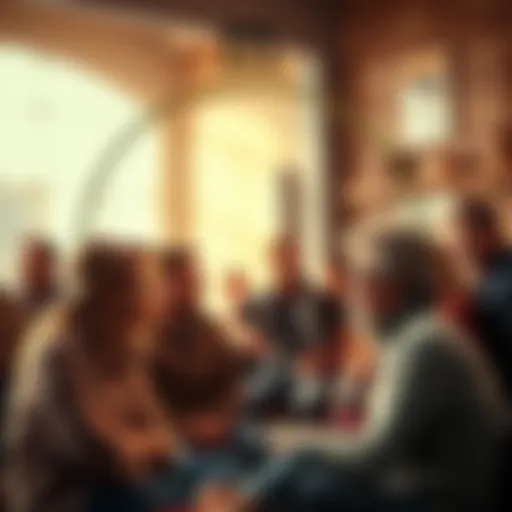 A Sagittarius zodiac symbol with visual representations of age gap relationships, showing diverse couples of different ages engaging in conversation.