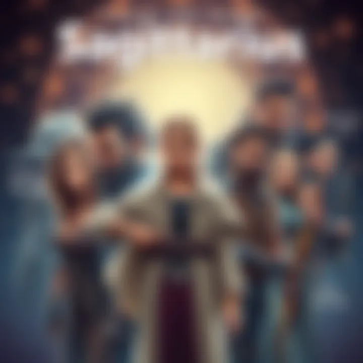 Sagittarius Characters A group of diverse characters embodying Sagittarius traits, showcasing their unique personalities and strengths, set against a starry background.