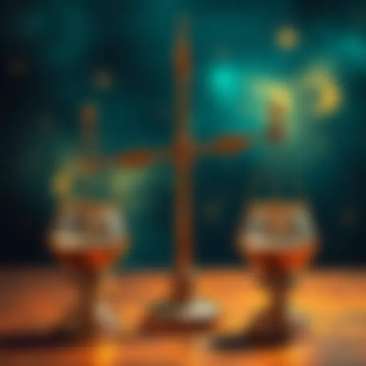 A visual representation showing a Sagittarius symbol balanced with scales, one side labeled 'Honesty' and the other 'Feelings', symbolizing the debate between direct communication and sensitivity.