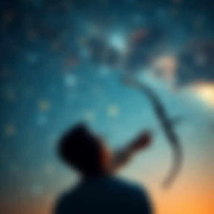 Sagittarius constellation background A person looking at the stars, contemplating parenthood under the Sagittarius constellation.