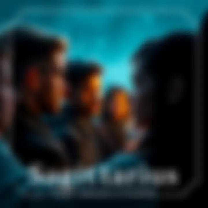 A Sagittarius person looking thoughtfully at a group of friends, observing their interactions, revealing genuine and fake behaviors.