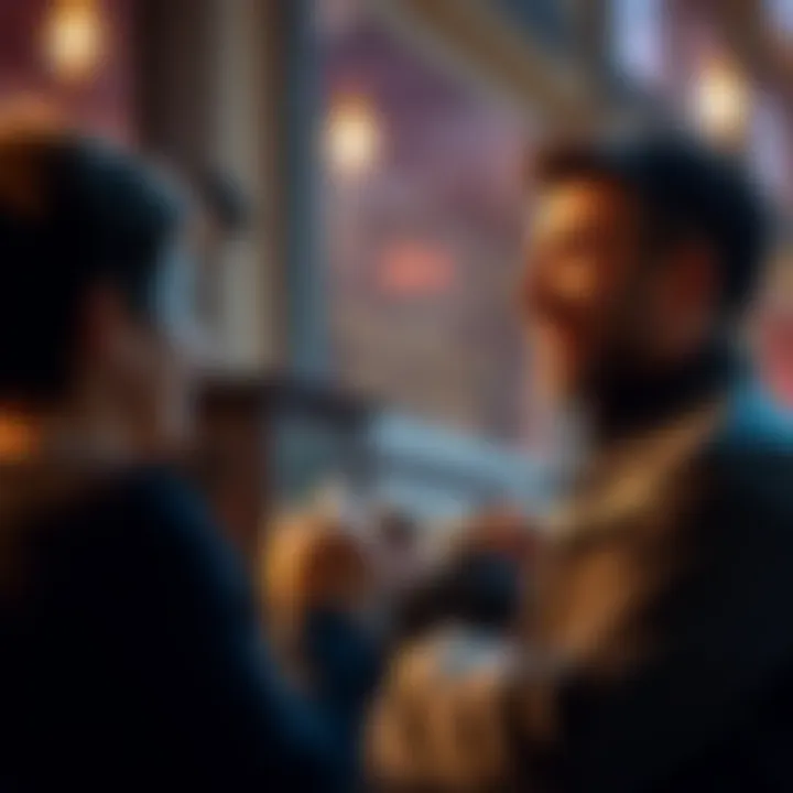 A Sagittarius person trying to hold back laughter during a serious discussion, with an amused expression on their face