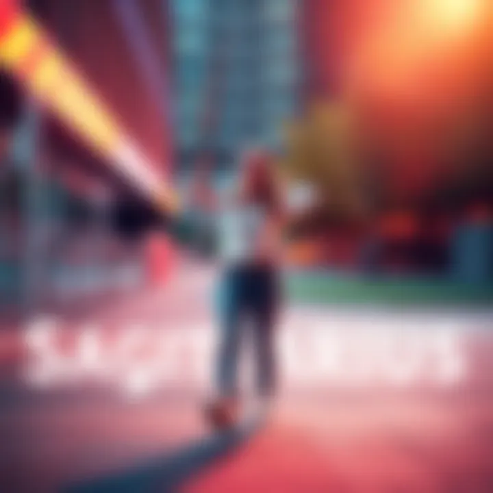 A cheerful Sagittarius person walking away from a past experience, looking optimistic and carefree, with bright colors symbolizing new beginnings.