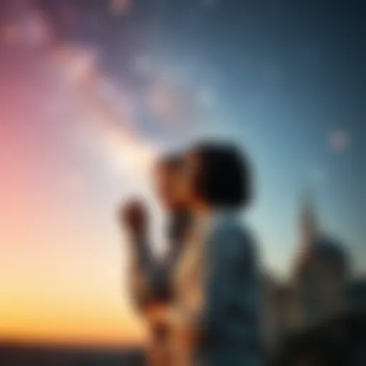 A couple enjoying a romantic moment together, representing loyalty and love, with one partner showing affection to the other under a starlit sky.