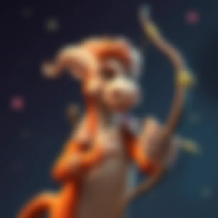 A Sagittarius character casually shrugging while smiling, symbolizing a light-hearted response to 'I love you'.
