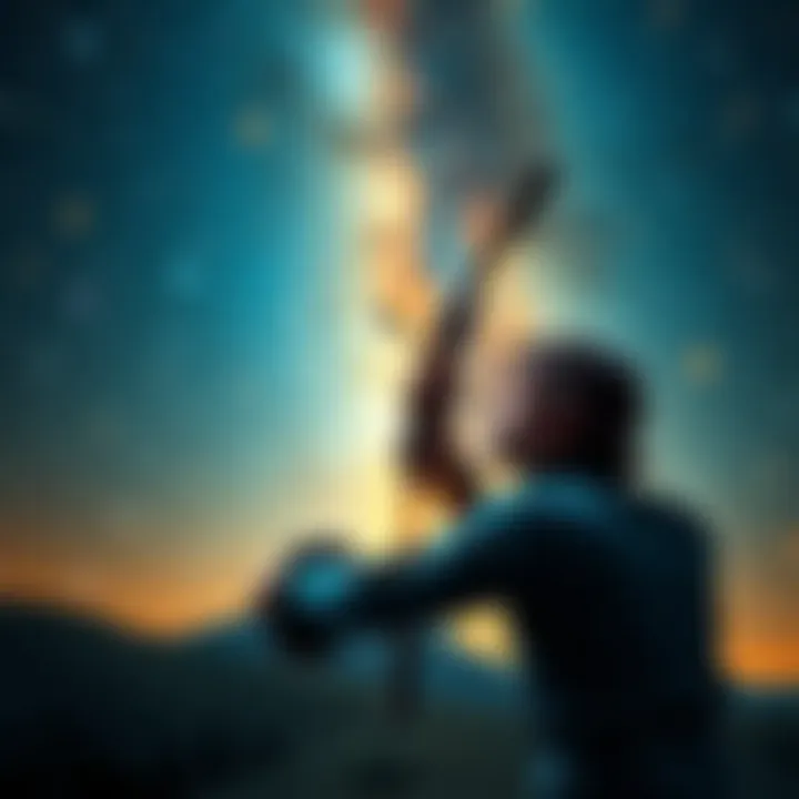 A thoughtful Sagittarius looking out at the stars, feeling misunderstood and alone in a vast universe.