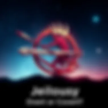 A Sagittarius symbol with stars in the background, representing feelings of jealousy