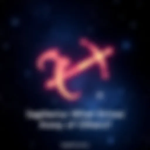 A visual representation of the Sagittarius zodiac sign surrounded by twinkling stars in a night sky, symbolizing traits of independence and distance from others.