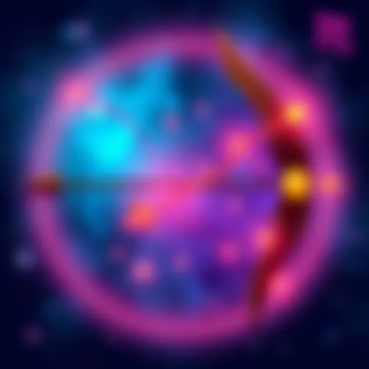 Illustration showing the Sagittarius symbol with stars and a bow and arrow, representing traits of those born in December.