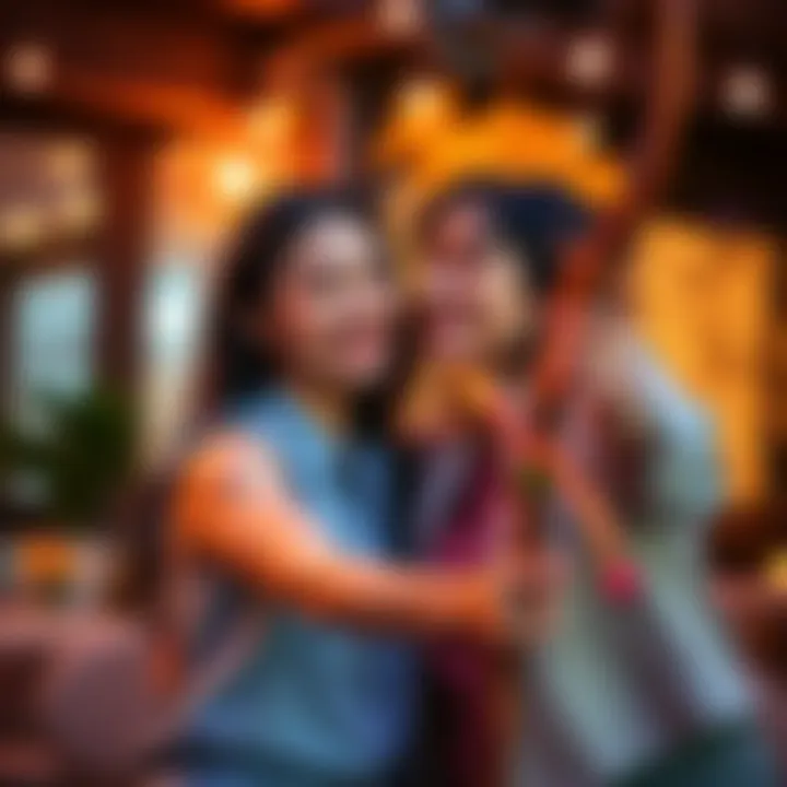 A Sagittarius woman playfully expressing affection in a romantic setting, showcasing her love skills and confidence