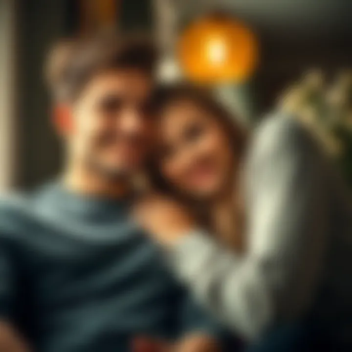 Sam, a 29-year-old man, and Sofie, a 24-year-old woman, share a cozy moment together, showcasing their relationship despite the age gap.