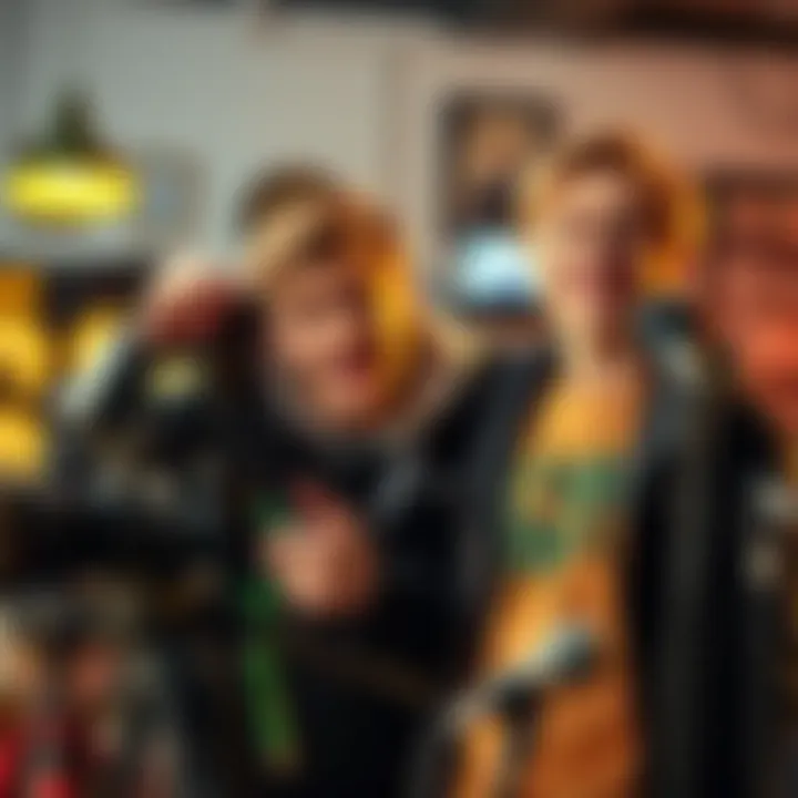 Sam and Colby filming behind-the-scenes with Groovy Gavin, all smiling and having fun together