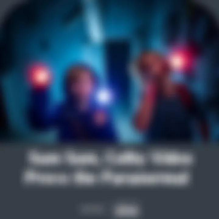 Sam and Colby exploring a dark, eerie space with flashlights while looking for paranormal activity