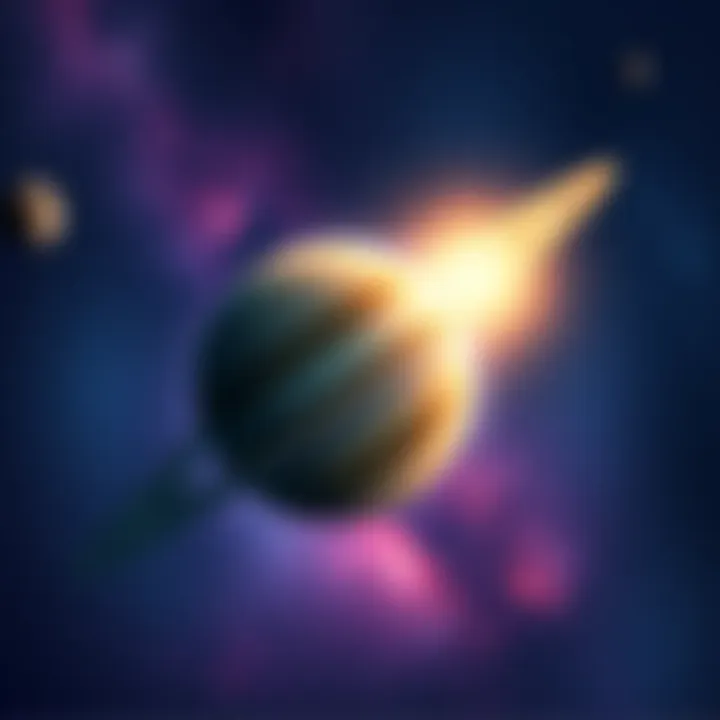 Illustration of Saturn and Neptune in a cosmic scene with 0° Aries highlighted, symbolizing a cultural shift and leadership call for Aquarians.