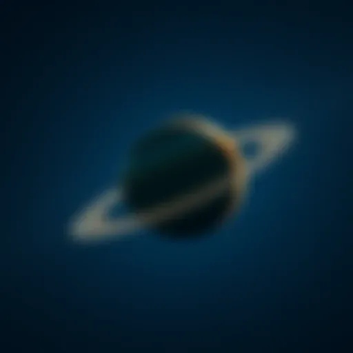 A view of Saturn surrounded by stars in a clear night sky, representing its cosmic influence.