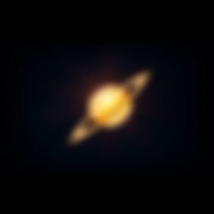 A view of Saturn shining brightly in a star-filled night sky, symbolizing its astrological influence.