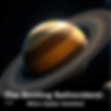 Saturn with a smile A close-up of Saturn showing a vivid smile as it looms large in space, with a dark background highlighting its rings and gases